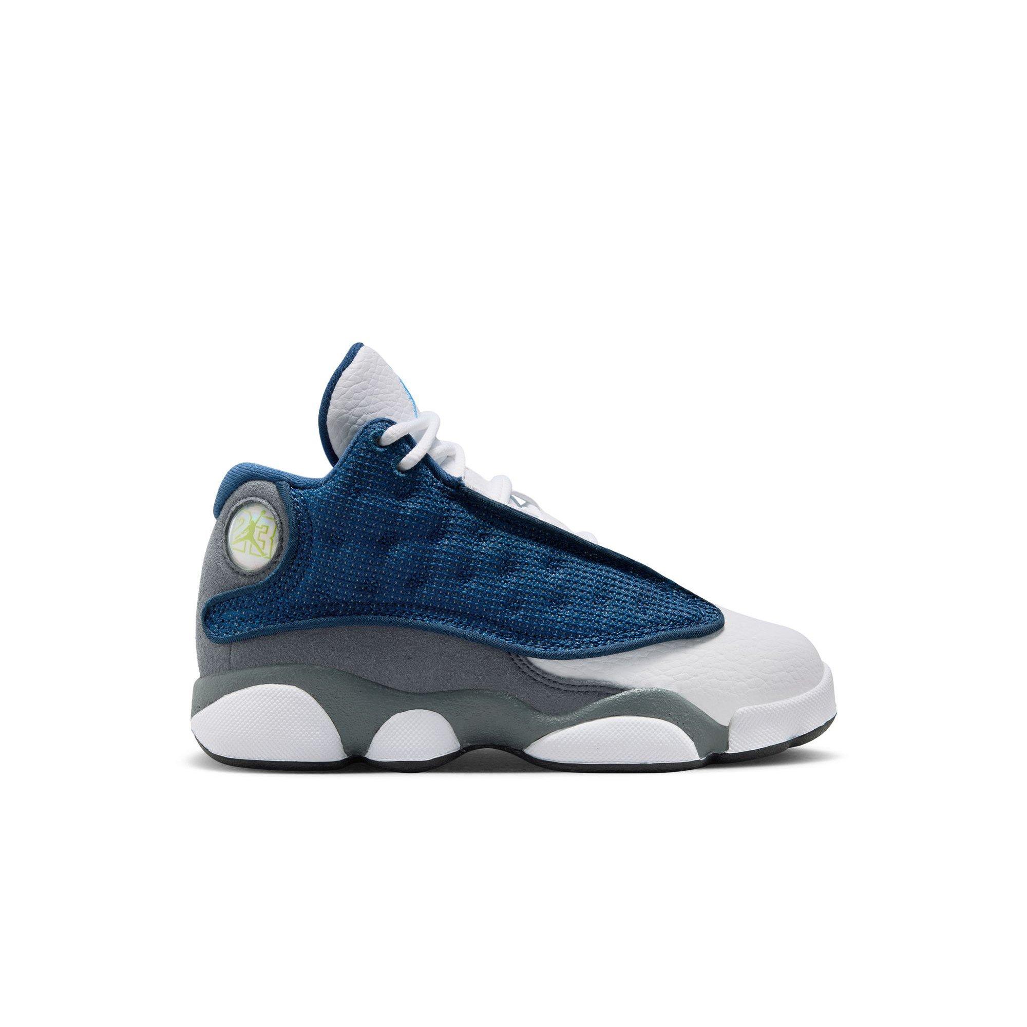 Jordan 13 Retro "Navy and Flint Grey" Preschool Kids' Shoe - NAVY/UNIVERSITY BLUE/FLINT GREY/WHITE